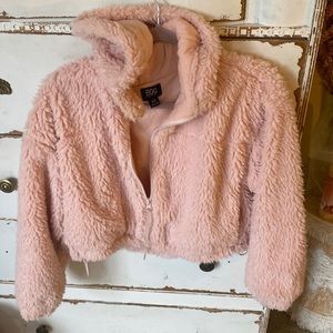 Peach fluffy BDG hoodie